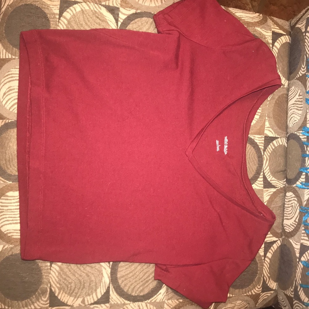 Maroon cropped top